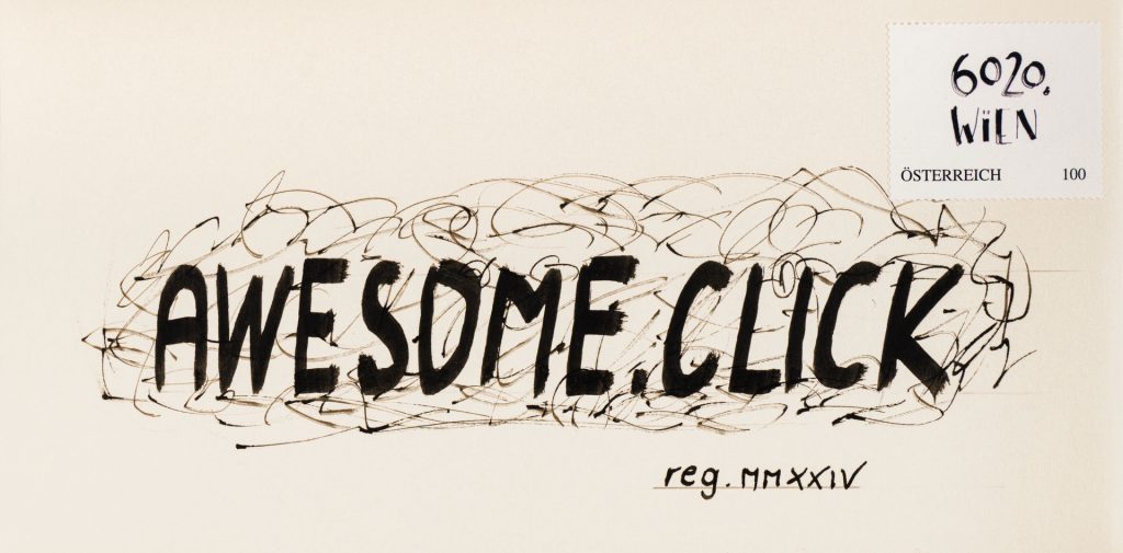 Posca Stifte auf Briefkuvert, handgefertigt